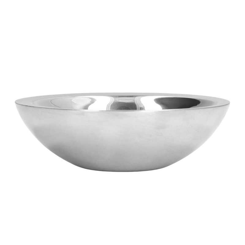 Stainless Steel Bowl Hammered Style Double Wall Serving Bowl for Fruit for Salad