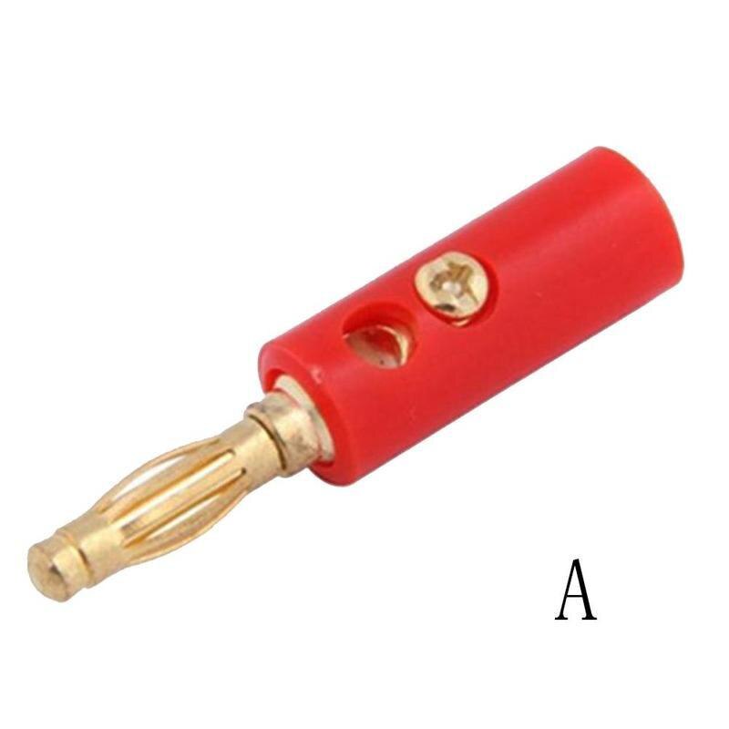 10Pcs Banaan Pluggen Audio Speaker Schroef Banana Goud Stekkers Voorraad Zwarte Plaat Connectors Facotry In Red Speaker 4mm Banan Z1F6: Rood