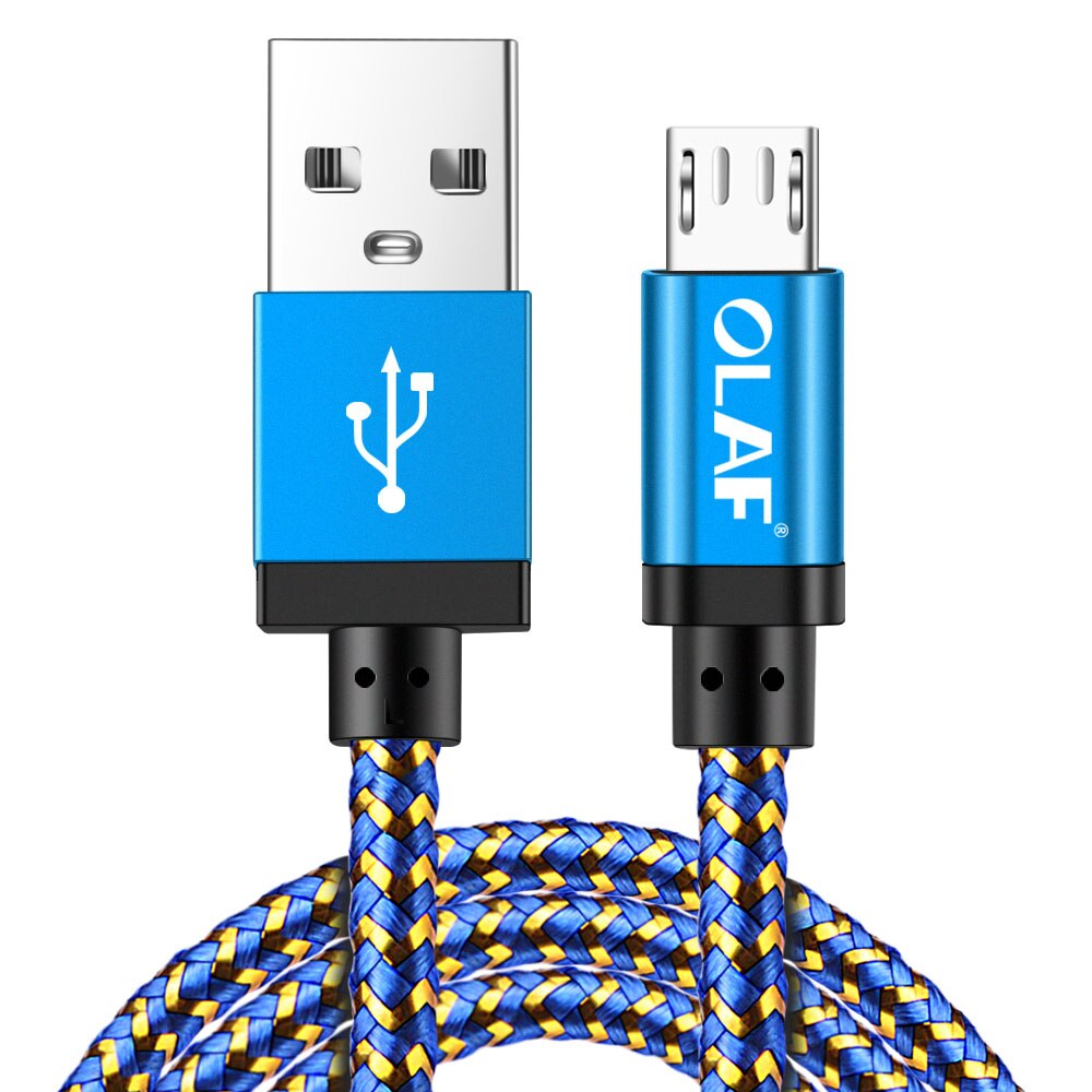 Micro Usb-kabel voor Samsung Galaxy S7 S6 Snel Opladen Mobiele Telefoon Oplader Koord voor Huawei Tablet USB Kabel draad 1M 2M: Blue / 3M