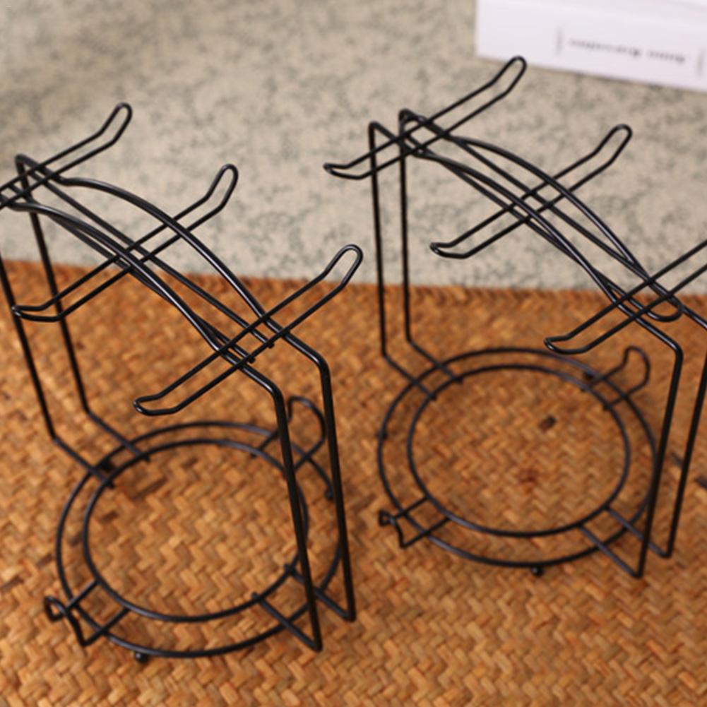 Innovative Multiple Hooks Mug Holder Glass Cup Rack Tea Black Coffee Anti-Rust Coated Steel Display Stand