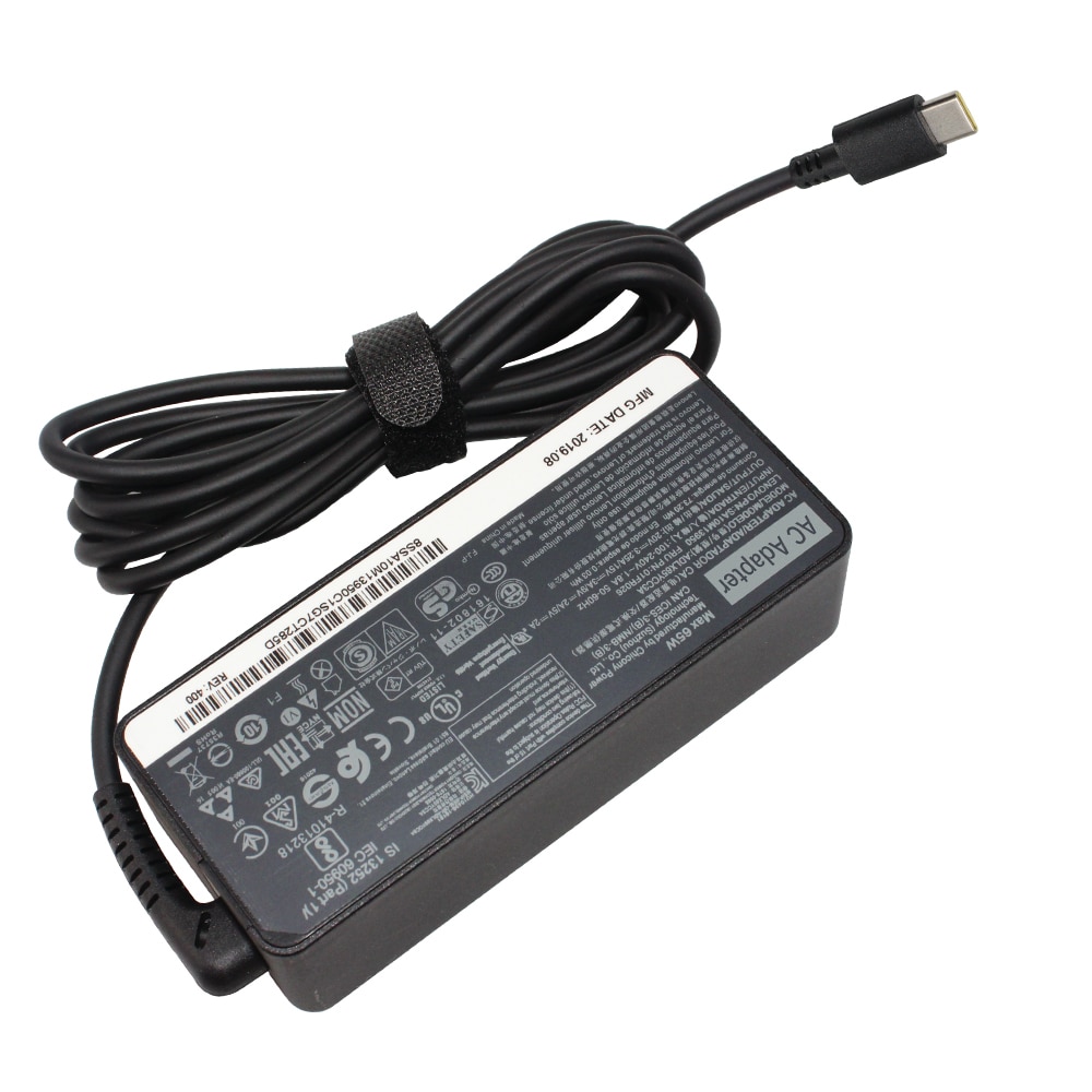 Bærbar lader strømforsyning for lenovo thinkpad 65 watt 20v 3.25a type-c usb vekselstrømadapter adlx 65 ydc 2a