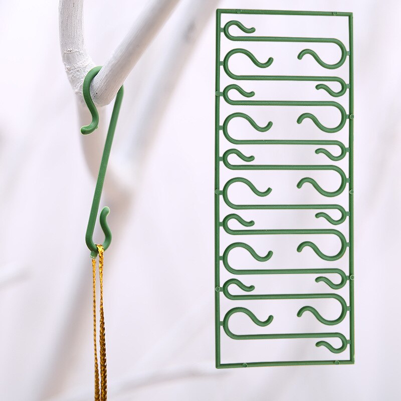 10 Stks/set Haak Kerstversiering Groen S Type Opknoping Pop Sneeuwvlokken Tafel Ornamenten S-Vormige Haken Nieuwkomers