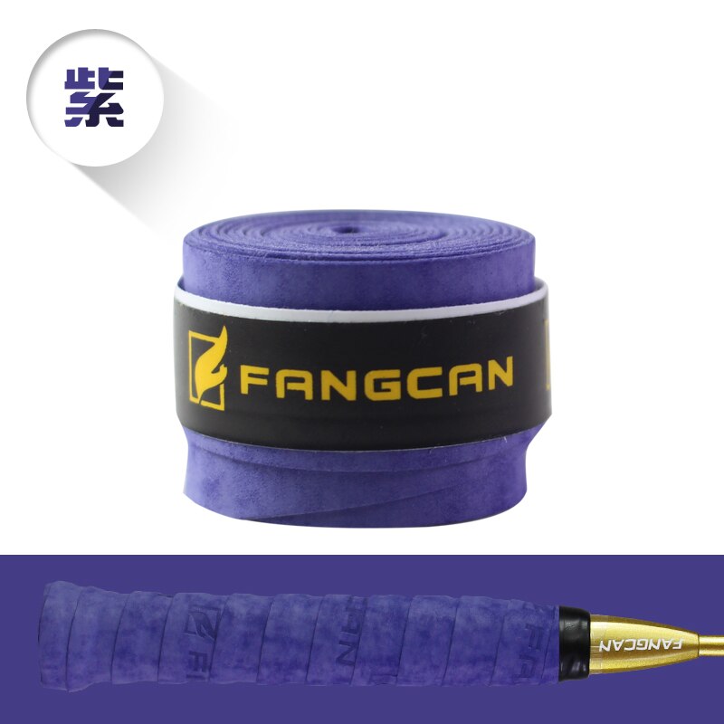 1 Pc Droog Gevoel Badminton Grip 0.8Mm Tennis Squash Paddle Wraps 0.8Mm Dik Fluwelen Touch: FCOG03 Purple