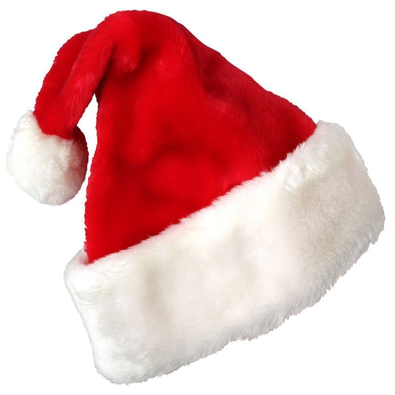 Christmas Party Kerstmuts Fluwelen Rode En Witte Cap Voor Kerstman Kostuum
