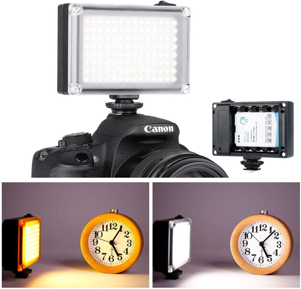 Ulanzi 96 DSLR video portato Luce Della Macchina Fotografica foto studio di Illuminazione caldo scarpa portato Vlog Luce di Riempimento Lampada per Smartphone DSLR SLR telecamera
