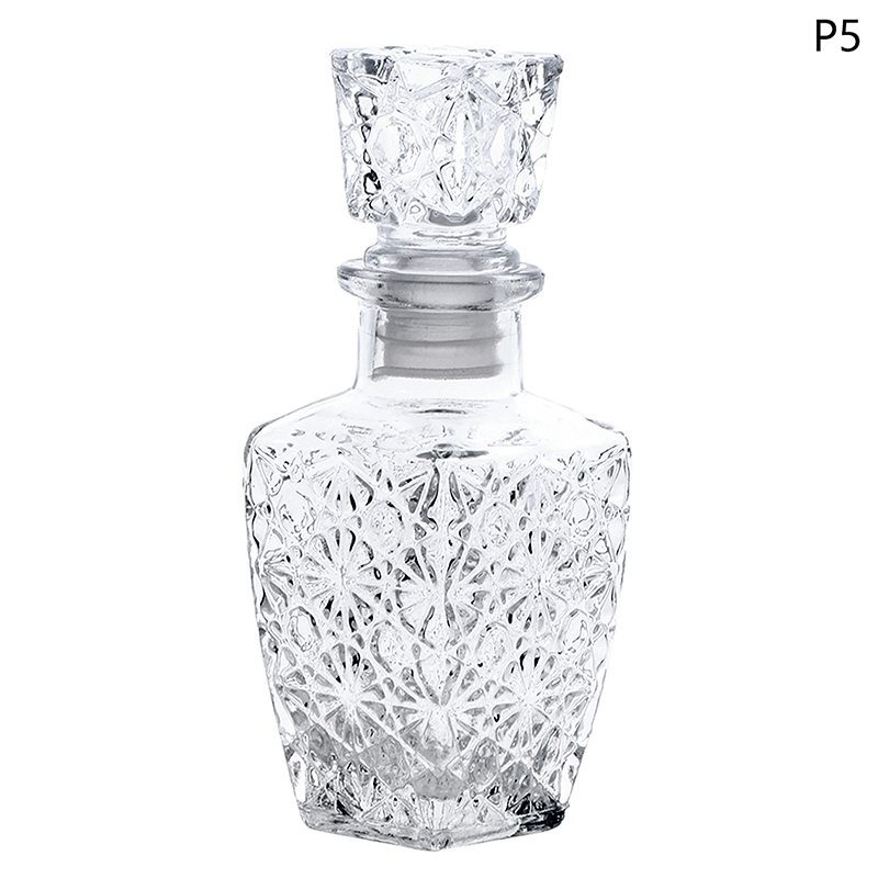 Vaso de vidrio transparente para whisky, decantador de , botella de vidrio para licor, Bourbon, Barware, 100/150ml, 1 unidad: Rojo