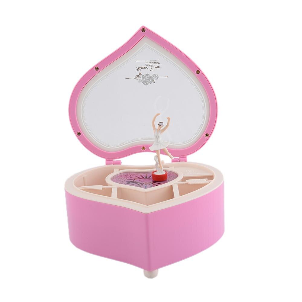 Caja de música nueva innovadora caja de joyas con espejo DIY ornamento niños giratorio bailarina chica Cisne lago música caja musical