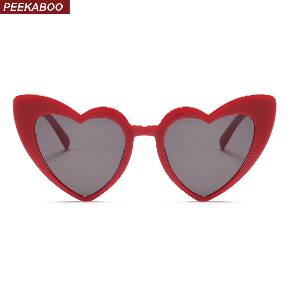 Kiekeboe liefde hart zonnebril vrouwen cat eye vintage Christmas zwart roze rood hart vorm zonnebril voor vrouwen uv400