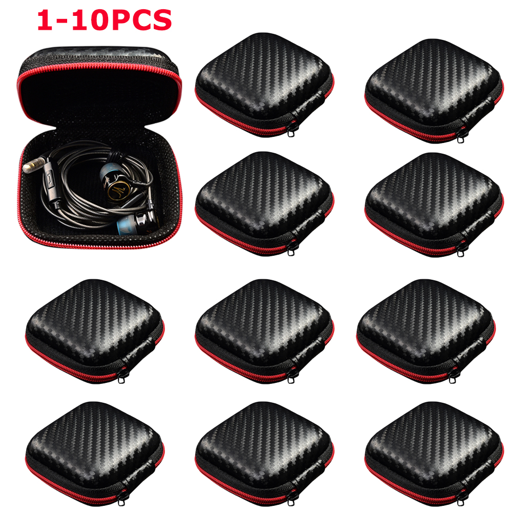 10-1PCS Hard EVA Oortelefoon Oplaadkabel Opbergtas Anti-Druk Anti-val Headset Datakabel houder Tas voor KZ QKZ Headset