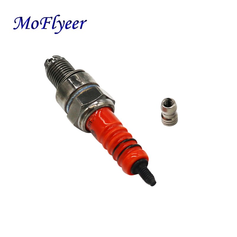 MoFlyeer Motorcycle Spark Plug A7TC A7TJC 3 Electrode GY6 50 to 125cc Moped Scooter ATV Quads Modification Part