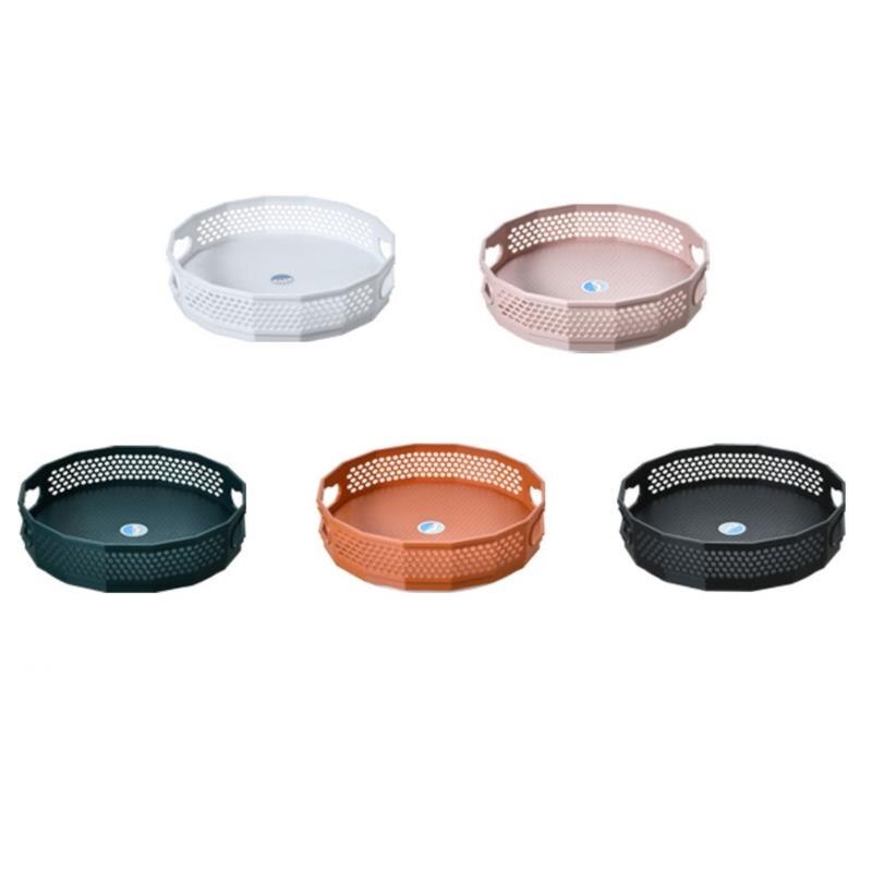 Plateau rotatif en plastique pour pots d'assaisonnement, étagère de rangement de cuisine créative, conteneur de tri de cosmétiques