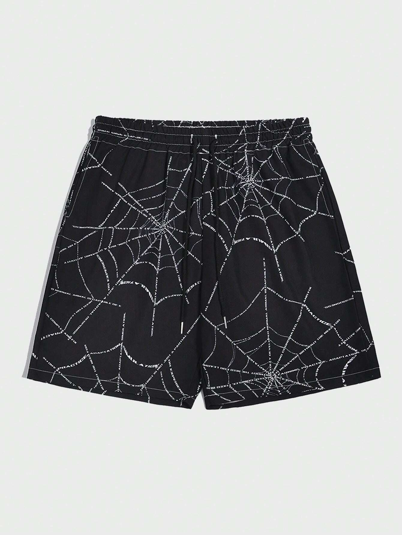 Pantalones cortos góticos con estampado de telaraña para hombre, bañadores sencillos con cintura elástica, estampado 3D degradado, ropa informal corta transpirable de poliéster: L / Azul