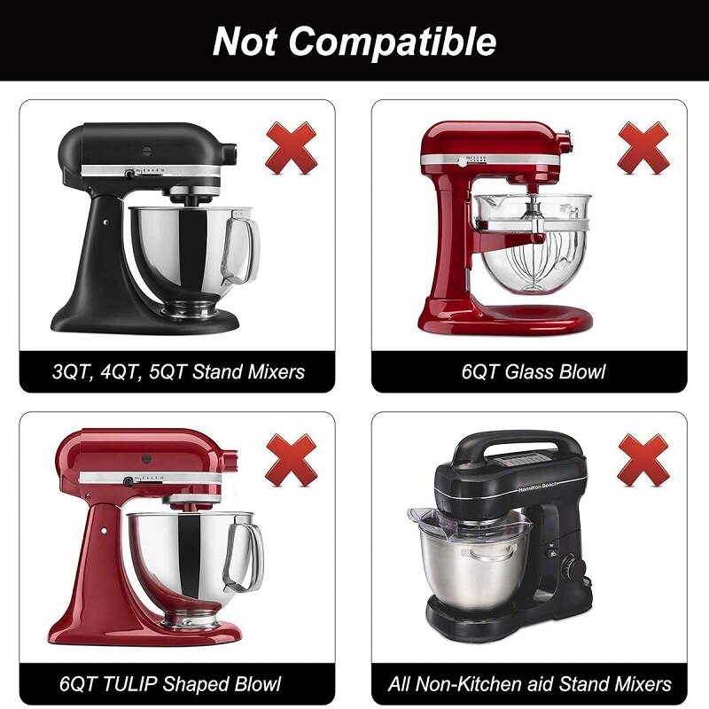 6T 6QT Flex Edge Klopper Voor Kitchenaid Mixer 6 Quart Kom-Lift Stand Mixer Kommen Platte Beater Blade accessoires Keuken Gereedschap