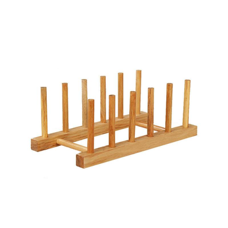 Kitchen Dish Drain Bamboo Rack Multiple Function Storage Organizer Dish Plate Drying Rack Shelf Plate Cups Stand Drainer Holder: 5 Layers