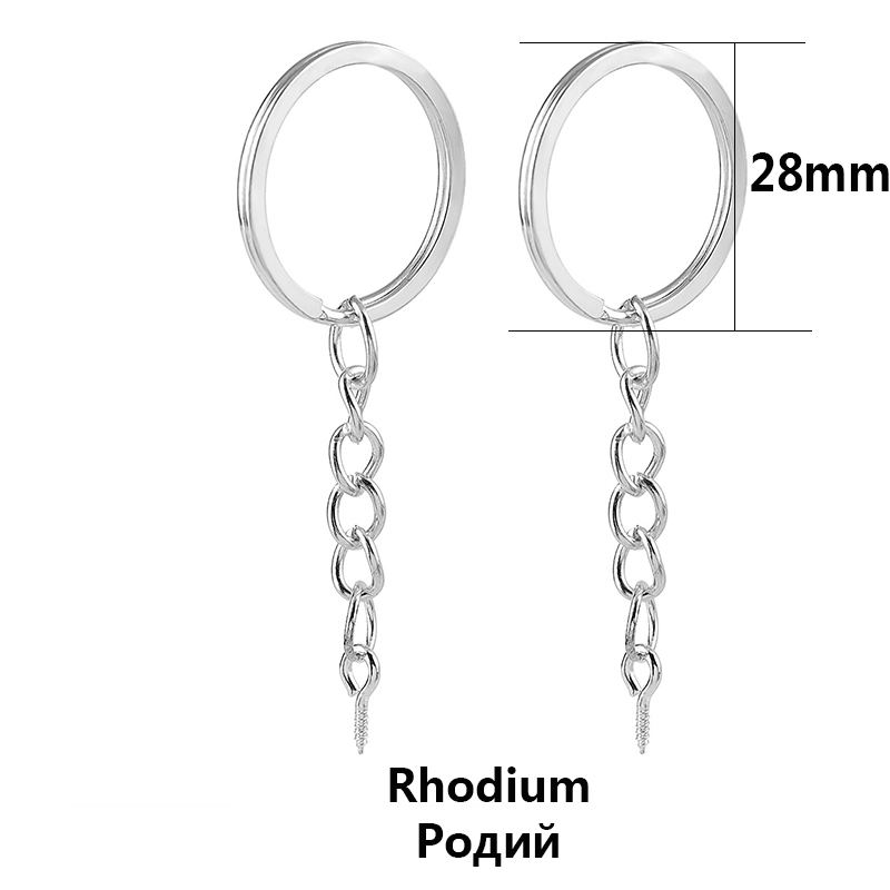 10pcs Screw Eye Pin Key Chain Key Ring keychain Bronze Rhodium Gold Color Keyrings Split Rings With Screw Pin Jewelry Making: green
