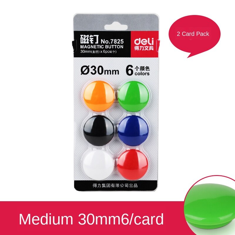Whiteboard Magnetische Nail Whiteboard Magnetische Gesp Kleurrijke Schoolbord Stickers Magneti Leermiddelen Magnetische Sucker: D30mm6pcs