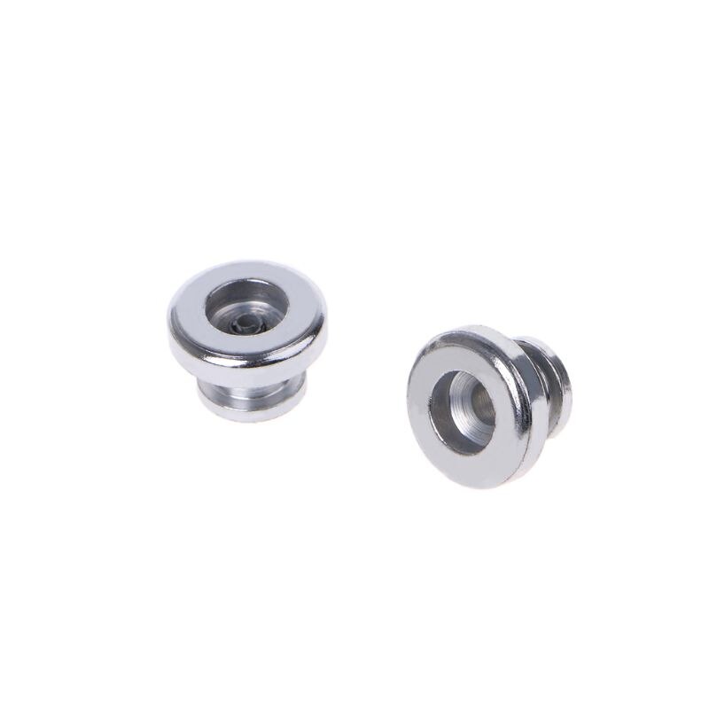 OOTDTY 2 Chrome Strap Button Locks Washer Screws Replacement Part For Mandolin Guitar Belt buckle