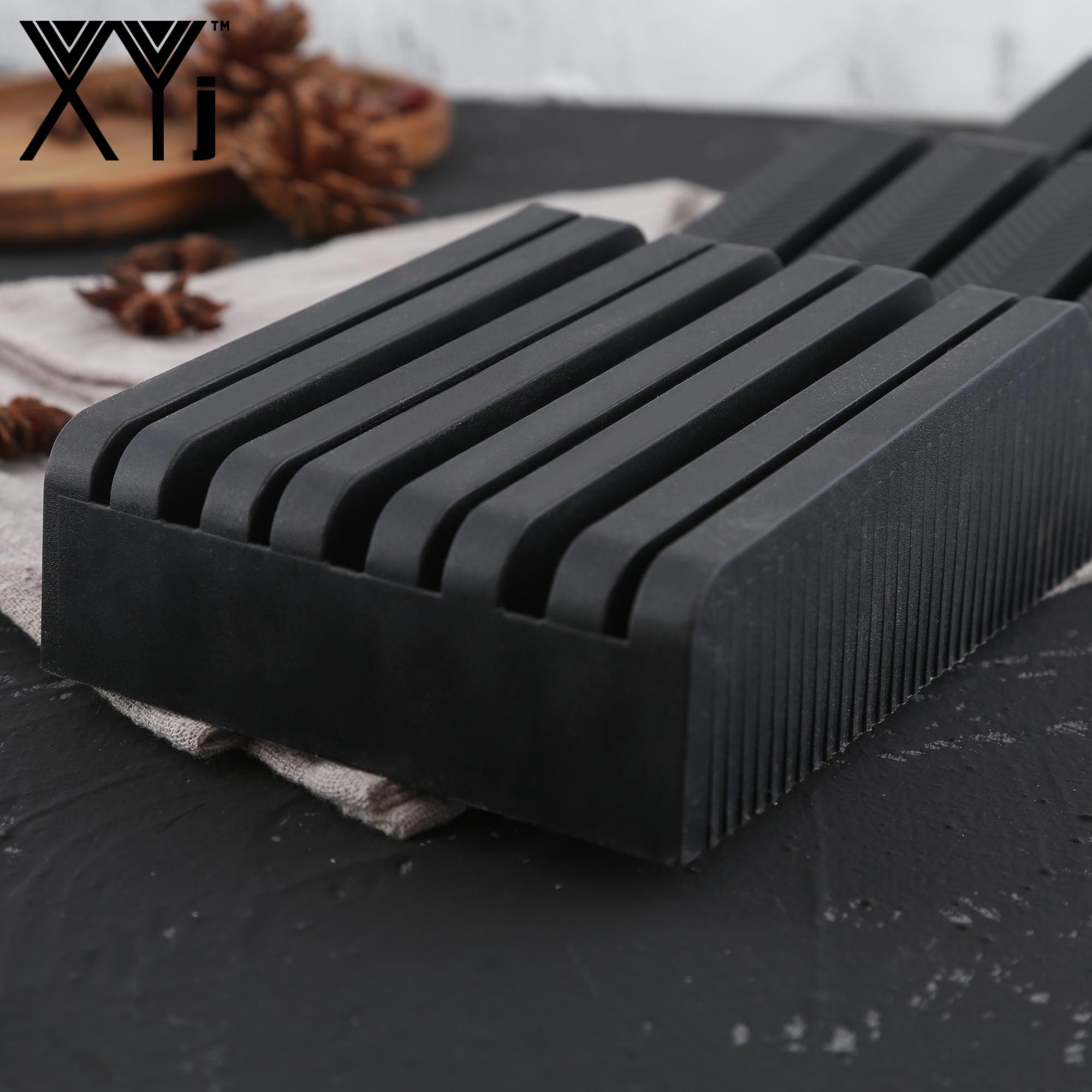 XYj 2pcs Knife Holder Drawer Insert Kitchen Knives Shelf PP Knife Organizer Tool Kitchen Accessories Chef Knife Storage Holder