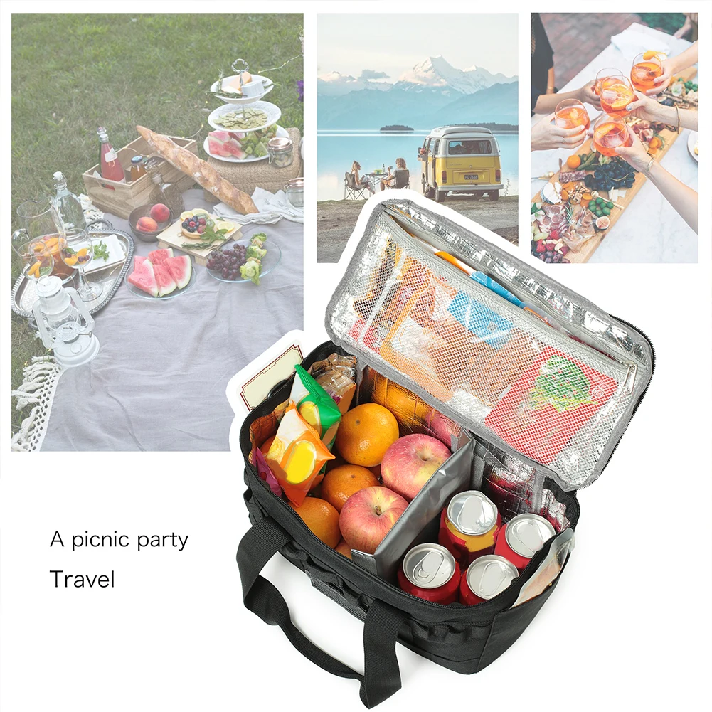 Outdoor Lunch Box Outdoor Heavy Duty Lunch Bag Work Leakproof Insulated Durable Thermal Cooler Bag Meal Camping Picnic Trip