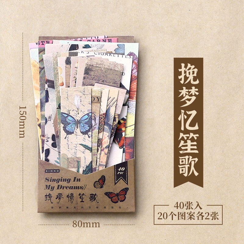 Vlinder Vintage Scrapbooking Ambachtelijke Papier Kawaii Art Junk Journal Deco Sticker Natuurlijke Collection Diy Collage Materiaal Papier: 5