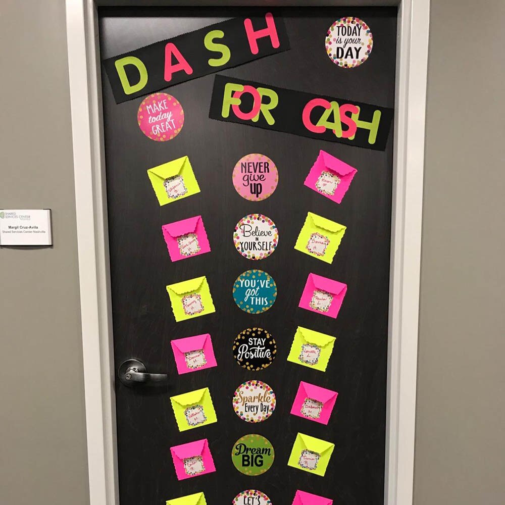 500Pcs/roll Confetti Positive Sayings Accents Stickers for Students Teachers Classroom Use Stickers Scrapbooking Reward Stickers