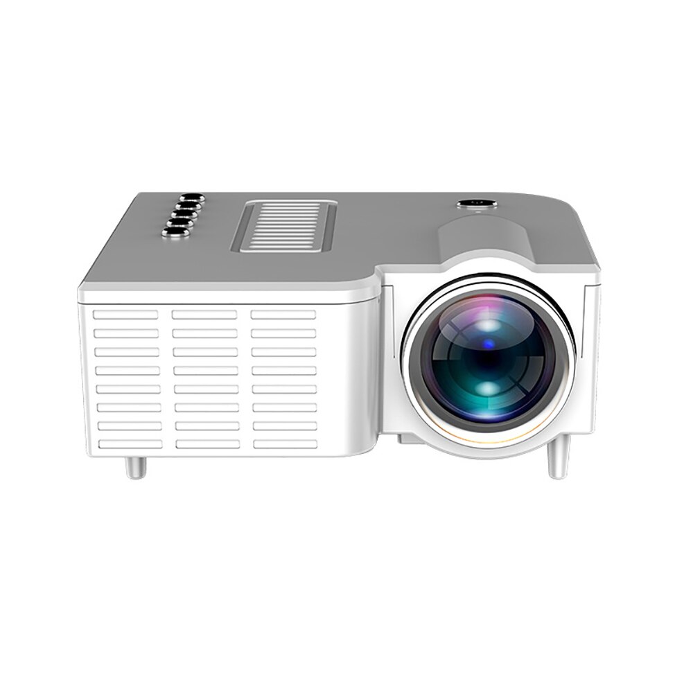 Micro Home Theater Projector Portable Entertainment Mini Projectors Supports 1080P HD Outdoor Mobile Phone Connection Projectors: White