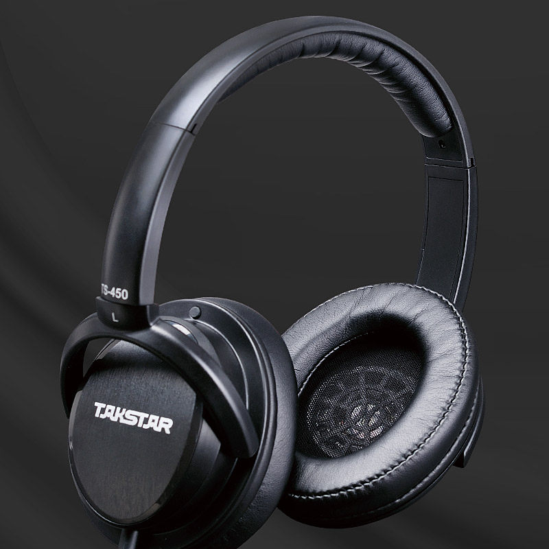 Takstar TS-450 Dynamic Stereo Monitor Headphones - 1.6m Cable - Wired - Active Noise Cancelling