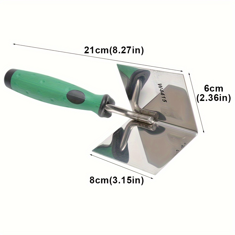 Stainless Steel Inner Corner Trowel, Diatom Mud Construction Auxiliary Tools Comfortable Grip Easy To Use Putty Scraper: Silver