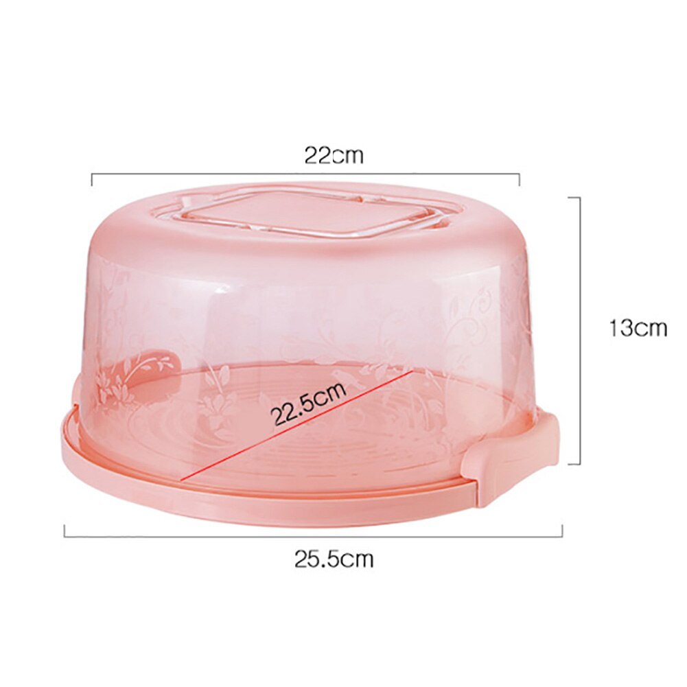 Portable Cake Storage Box Round Birthday Wedding Kitchen Baking Container Holder