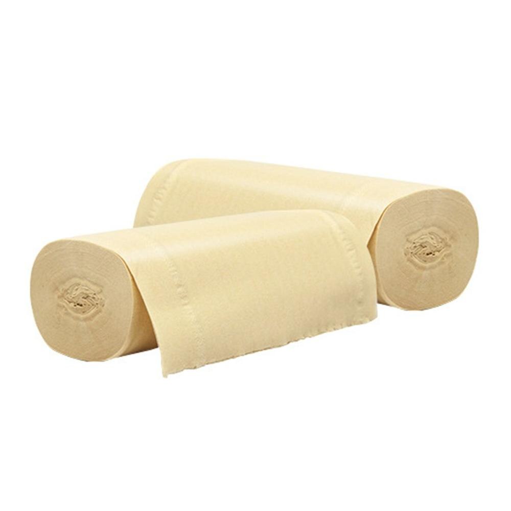 10 rolls per bag natural color bamboo pulp paper family pack coreless roll paper toilet paper