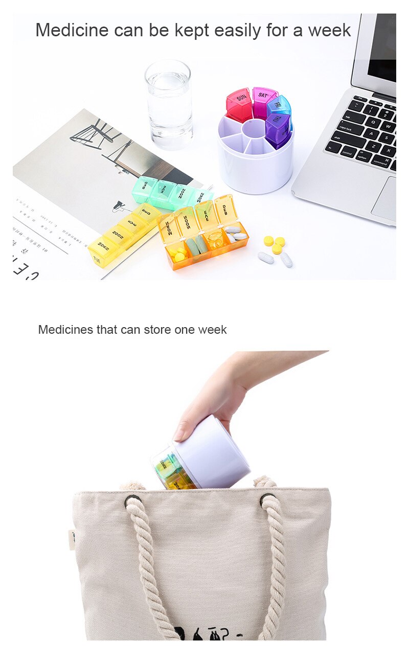 28Grids 28 Dagen Wekelijkse Pillendoosje Geneeskunde Tablet Dispenser Organizer Pillendoosje Splitters Pill Organizer Container