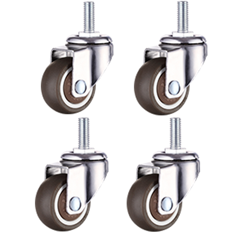 Office Chair Caster Wheels (IKEA Stem Size: 10x22mm, Polished steel