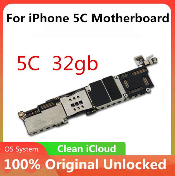 Originele Voor Iphone 4 4S 5 5C 5S 7P Moederbord Factory Unlocked Voor Iphone Moederbord met Volledige Chips Gratis Icloud: 5C 32gb