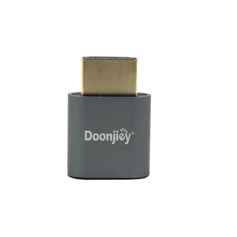 VGA Virtual Display Adapter HDMI-compatible 1.4 DDC EDID Dummy Plug Display Emulator Support Plug And Play Plug: Grey
