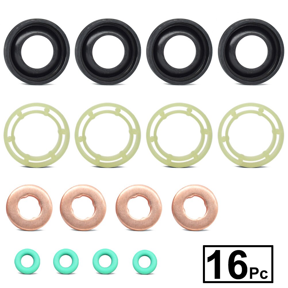 KRAFTSTOFF INJEKTOR DICHTUNG Unterlegscheibe O Ring einstellen FÜR Ford Fest MK5 2004 2005 2006 2007 FOKUS MK2 Verschmelzung 2004 1,6 TDCI