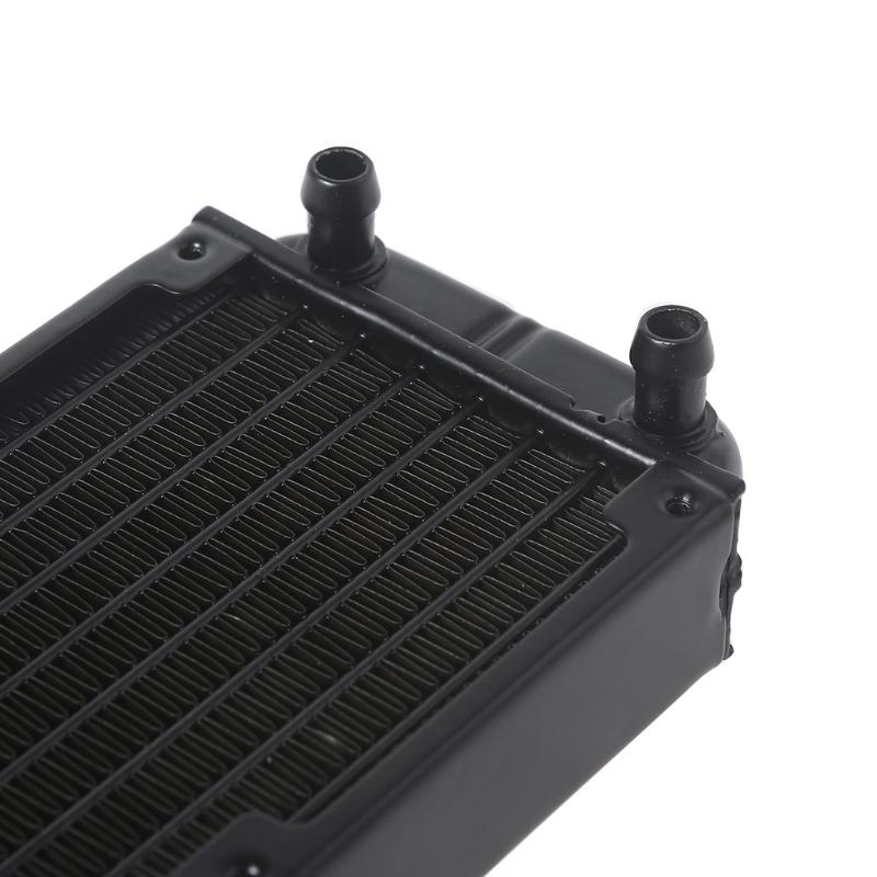 02DD 10 Rohr Aluminiumwärme -Wärmetauscher Kühler für PC CPU CO2 CO2 COOL SYSTEM COMPUTER G1/4 "Aluminiumkühler mit Rohr