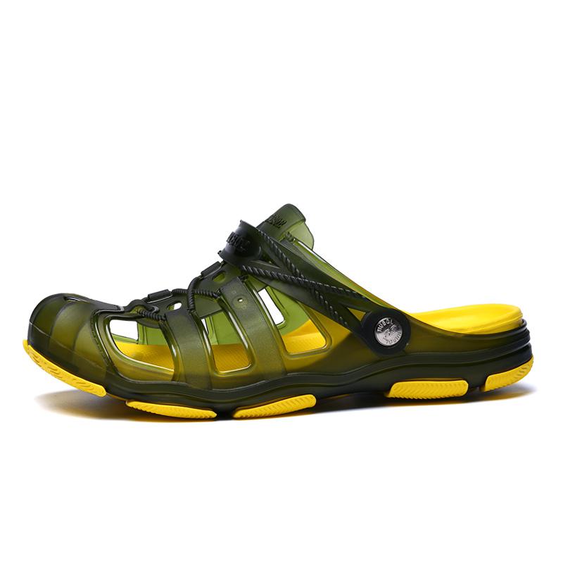 Tuin Slippers Water Schoenen Mannen Lopen Hollow Zomer Strand Aqua Slipper Outdoor Zwemmen Sandalen Tuinieren Schoenen: Groen / 8.5