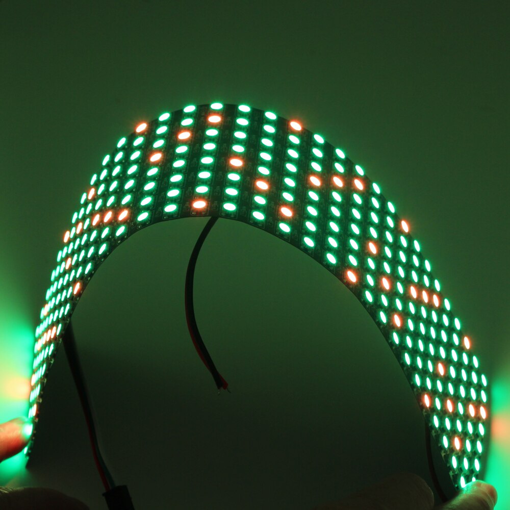 WS2812B 8X8 8x32 16x16 Pixel Panel Flexible Matrix Screen WS2812 IC RGB 5050 SMD Led Module Individually Addressable DC5V lamp