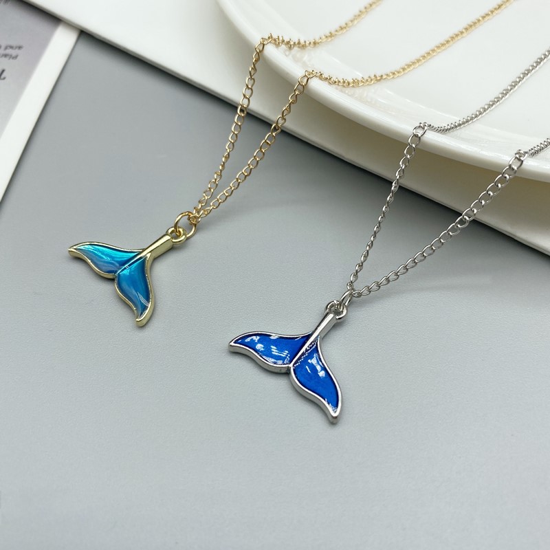 Dyr kvinder halskæde hvalhale fisk nautisk charme havfruehaler halskæder smykker krave halskæde