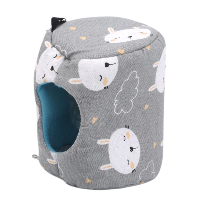 Gaiola macia da cama da cobaia para o hamster mini animal ratos ninho de rato cama casa do hamster pequenos animais de estimação produto: Gray Bunny