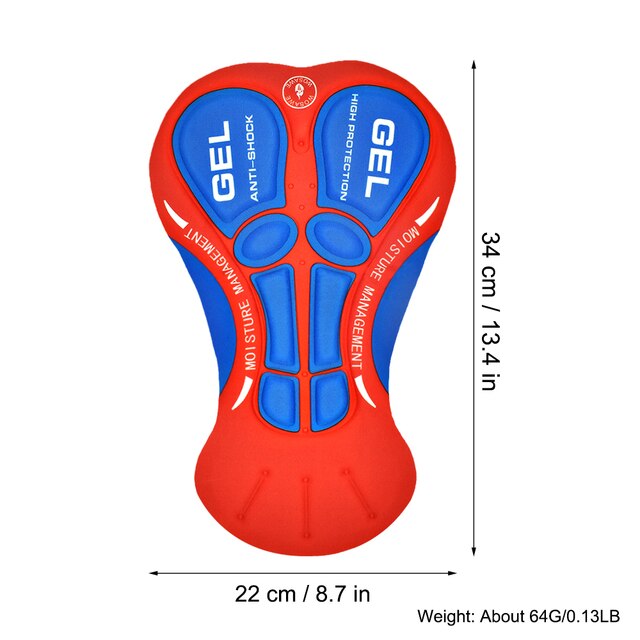 Wosawe Mannen Vrouwen Fietsen Ondergoed Padded 5D Gel Pad Fiets Shorts Ondergoed Underpant Ademend Comfortabel Kussen: BL310-R