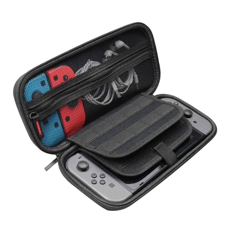 Funda duradera para accesorios de interruptor Nintend para Nintend Switch Console Hard Shell funda portátil: Black