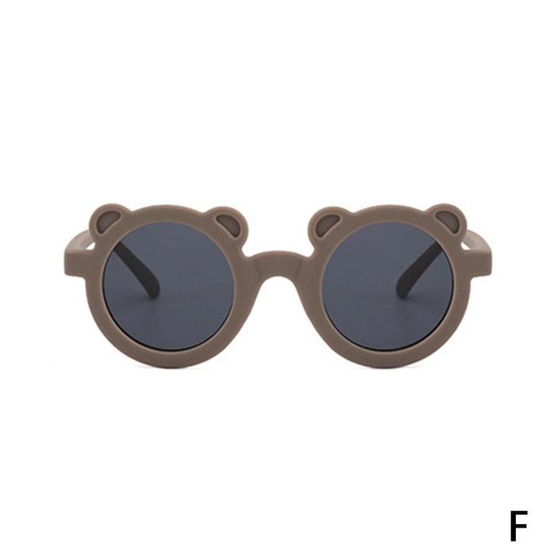 Mooie Leuke Kinderen Zonnebril Beer Vorm Frame Beat Bril Jongen Leuke Ronde Baby Voor Kinderen Brillen Straat Shades W2O7: F