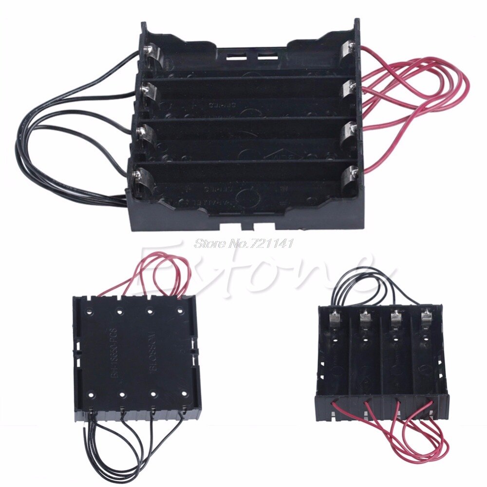 1 pc plastic batterijhouder opbergdoos koffer voor 4x oplaadbare 18650 elektronica voorraden