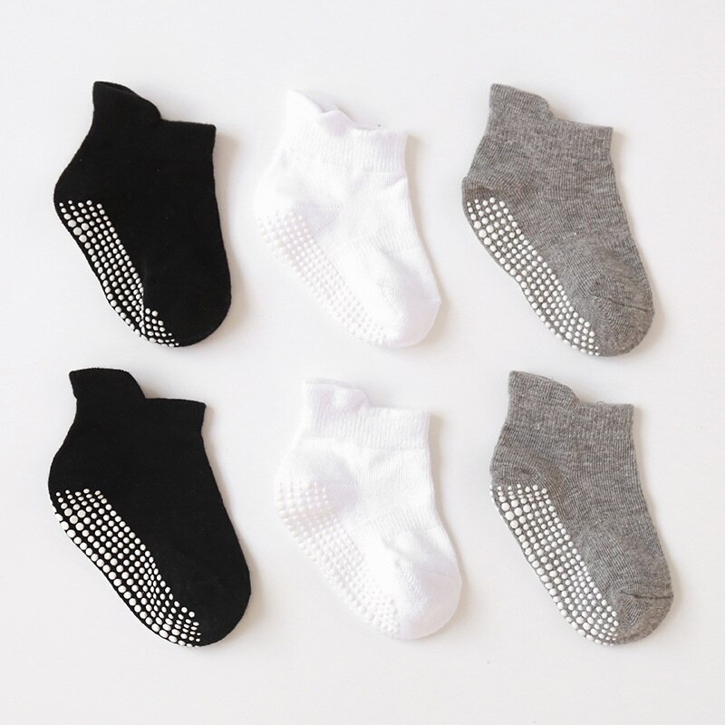 Peuter Katoenen Sokjes Baby Meisjes Jongens Lente-Herfst Vloer Sokken Antislip Zuigeling Kids Sokken Voor 0-5Y 6 Paren/partij