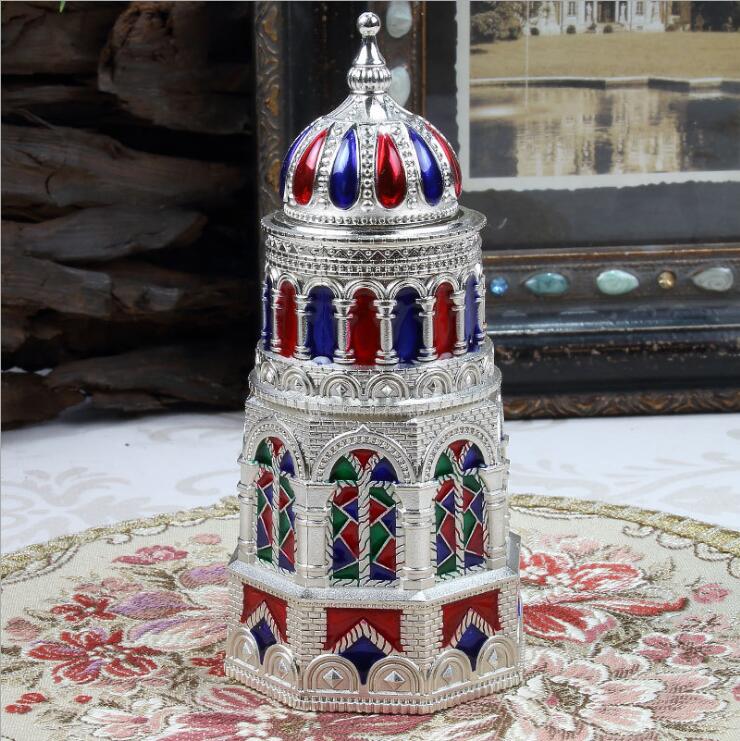 European tower shape automatic toothpick dispenser metal toothpick holder for toothpicks stash container for teethpickers YQT037: C3