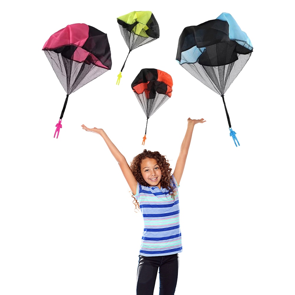 Klassieke Educatief Monteren Speelgoed Hand Gooien Spelen Soldaat Parachute Speelgoed Voor Kinderen Outdoor Fun Sport Willekeurige