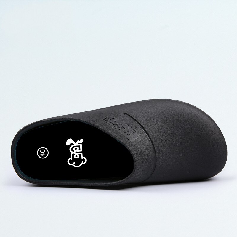 Eva antislip waterdichte oliebestendige keuken chef-kok schoenen meester kok hotel restaurant werkschoenen pantoffels platte sandalen