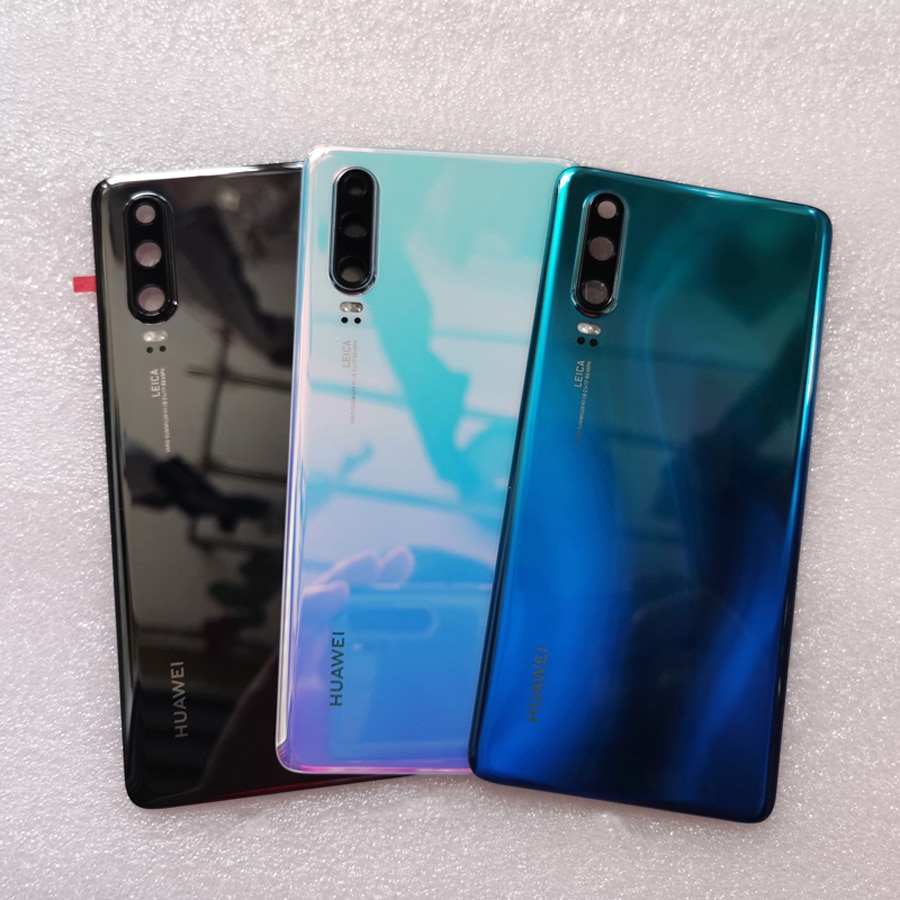 Original bakre glasskydd för huawei  p30 pro  p30 pro hölje batteri bakdörr reservdelar+ lim+kamera blixt lins vog