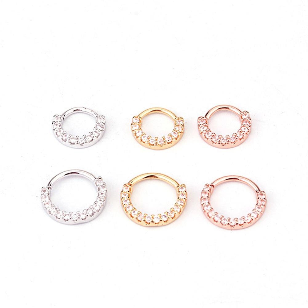 Wholesale Lot 8pc UV Acrylic Crystal Gem Nose Studs – 20g 6mm Bones & Nostril Rings